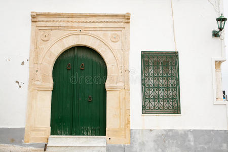 突尼斯 进入 入口 古老的 村庄 救济 建筑 油漆 城市