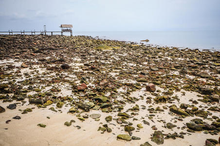 海岸 海洋 泰国 阳光 夏天 海湾 石头 沿海 地标 波动