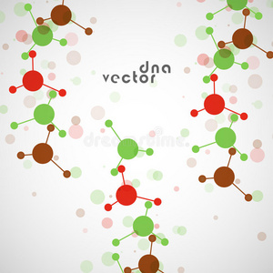 分子背景，彩色插图