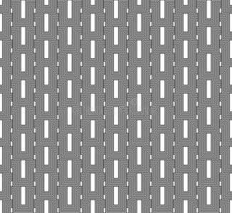 交错重叠黑白几何无缝图案与线.照片