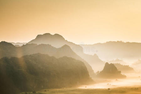 小山 早晨 黎明 兰加 风景 家园 期望 薄雾 地球 天堂