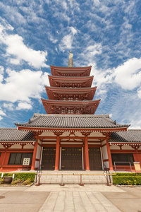 日本东京森松寺五层宝塔