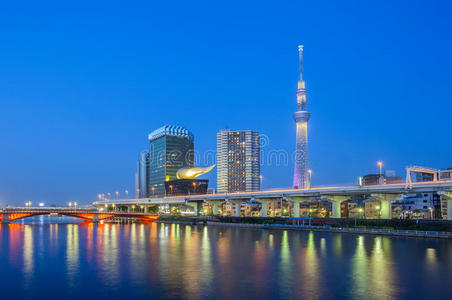 东京城市景观与东京天空树