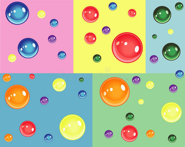 蓝色的光泽泡泡图片