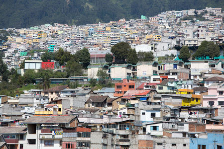 基多和居民区鸟瞰图