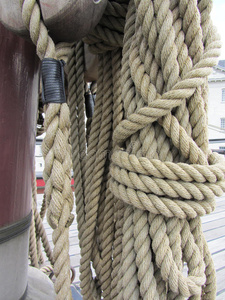 纤维 咕哝 释放 海事 电缆 套索 海军 齿轮 特写镜头