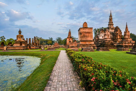 暹罗 旅行 泰语 佛教徒 瓦特 建筑学 宝塔 冥想 地标