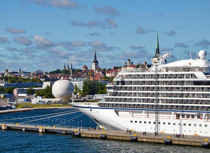 美极了 港口 旅游业 夏天 风景 爱沙尼亚 内衬 乘客 旅行
