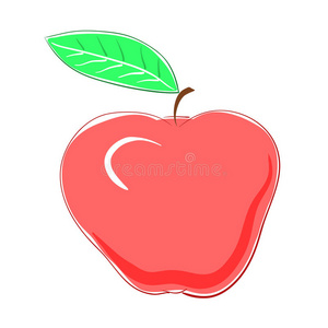 保护 卡通 标签 节食 秋天 要素 苹果 形象 颜色 插图