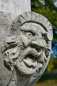 艺术 寺庙 石像鬼 雕塑 历史 肖像 面对 雕刻 模塑 救济