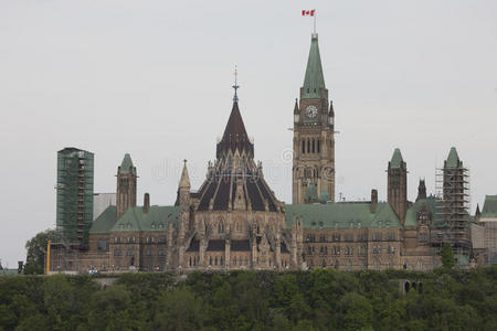 渥太华 加拿大人 安大略 首都 小山 国家的 议会 建筑
