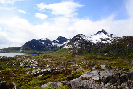 斯堪的纳维亚 假日 高的 洛芬 徒步旅行 自然 风景 自由