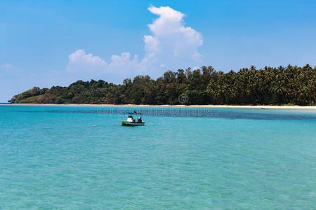 热带 天堂 地平线 海湾 泰国 天空 海洋 椰子 旅行 旅游业