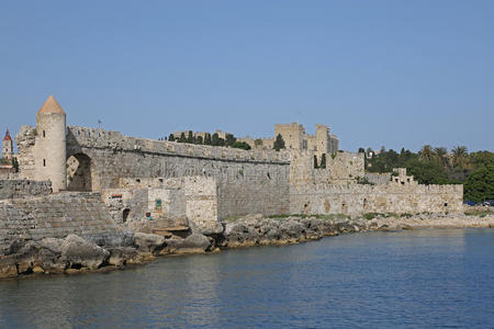 希腊罗德斯老城的堡垒