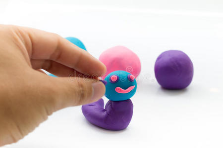 创造 建模 黏土 游戏 粉红色 乐趣 材料 软的 面团 童年