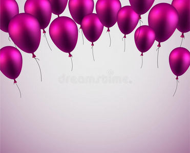 用紫色气球庆祝背景