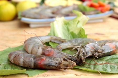 美味的 柠檬 卡菲尔 食物 烹饪 餐厅 盘子 海鲜 谢尔