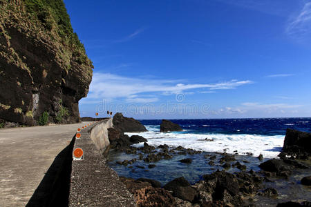 海岸线，绿岛，台湾