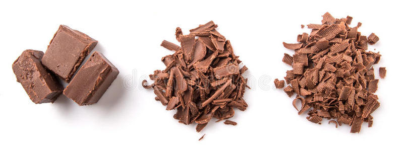 深棕色巧克力片