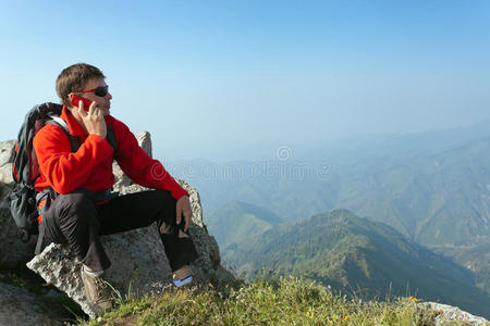 登山者 风景 自由 旅行 假日 背包 岩石 服务提供商 公园