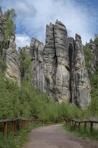 攀登 夏天 岩石 风景 森林 天空 自然 运动 旅游 旅行