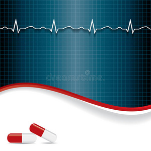 带有医学符号的抽象医学背景。