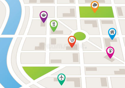 城市位置标记图片