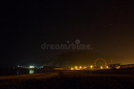 傍晚 天空 场景 月亮 反射 墙纸 海湾 艺术 星星 旅行