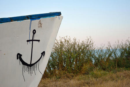 木材 划船 上岸 海洋 水手 钓鱼 锚定 抽屉式 海滨 天空