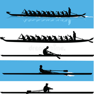 活动 小艇 皮艇 运动员 运动 独木舟 轮廓 颅骨 考克斯