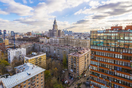 莫斯科新区的现代公寓建筑