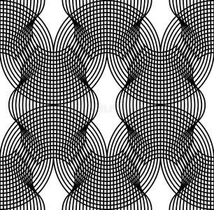 圆圈和线条无缝图案,黑白矢量大理石纹理, 无缝图案设计与金色几何线