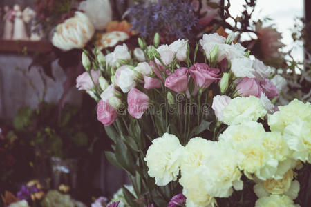 花的 自然 春天 美丽的 颜色 特写镜头 浪漫的 浪漫 花束