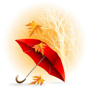 横幅 插图 秋天 落下 偶像 气象学 颜色 美丽的 保护