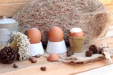 杯子 面包 特写镜头 蛋杯 颜色 健康 蛋白质 勺子 鸡蛋