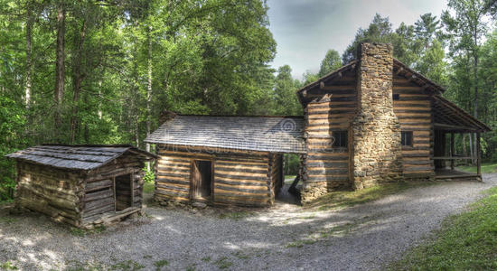 伊莱贾奥利弗原木小屋，大烟山国家公园