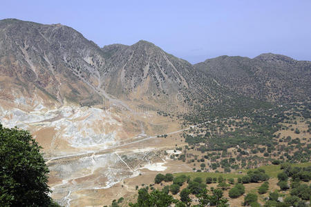 地质 尼西罗斯 火山口 陨石坑 自然 爱琴海 夏天 瓦肯