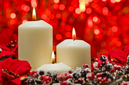 分支 假期 奢侈 圣诞节 米色 闪烁 火焰 庆祝 假日 蜡烛