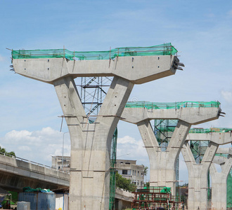 天空 铁路 建筑学 城市 地铁 天桥 轨道 高的 行业 运输