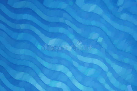 蓝色波浪水艺术纹理抽象背景