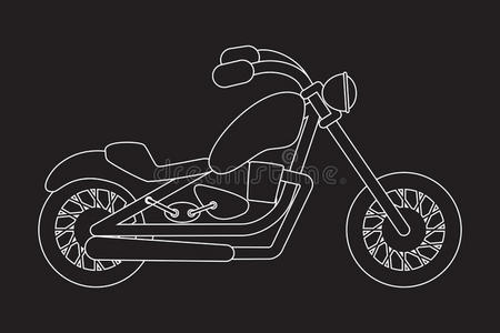 赛车手 自行车 发动机 极端 插图 复古的 摩托 象形图