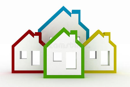 三维模型房屋象征