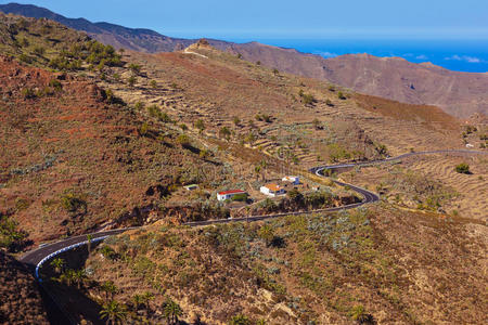 la gomera岛道路金丝雀