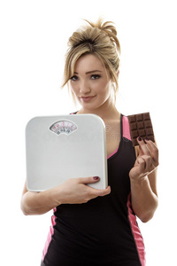 巧克力 适合 测量 美女 重量 失重 健康 饮食 身体 诱惑