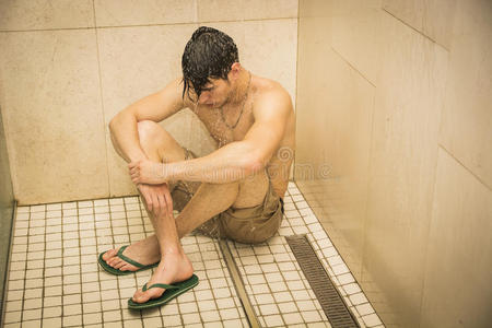 洗澡 光秃秃的 照顾 成人 肌肉 点心 适合 男人 男子气概