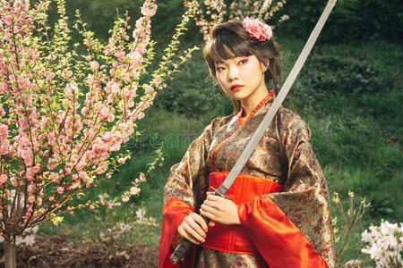 武士刀素刀图片