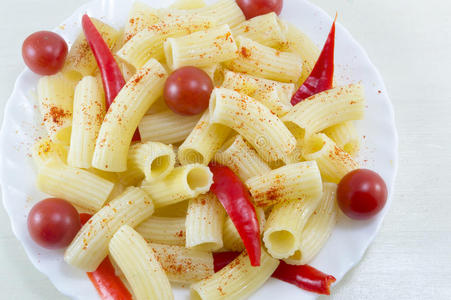 通心粉 西红柿 美食家 晚餐 美味的 特写镜头 沙拉 盘子