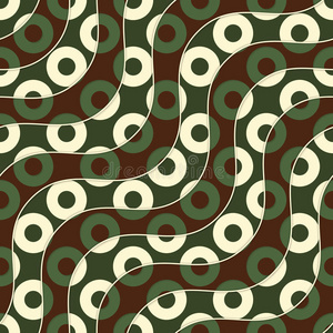 颜色 重叠 马赛克 复古的 织物 几何学 圆圈 纸张 布里格特