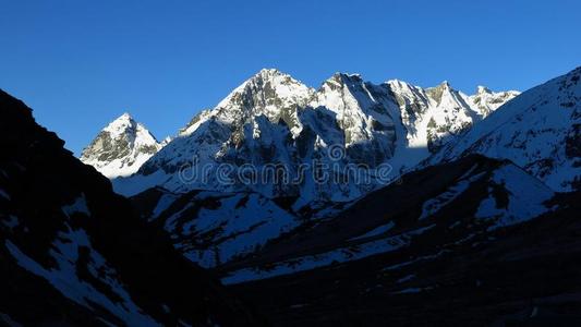 昆布 自然 范围 全景图 喜马拉雅山 风景 尼泊尔 登山