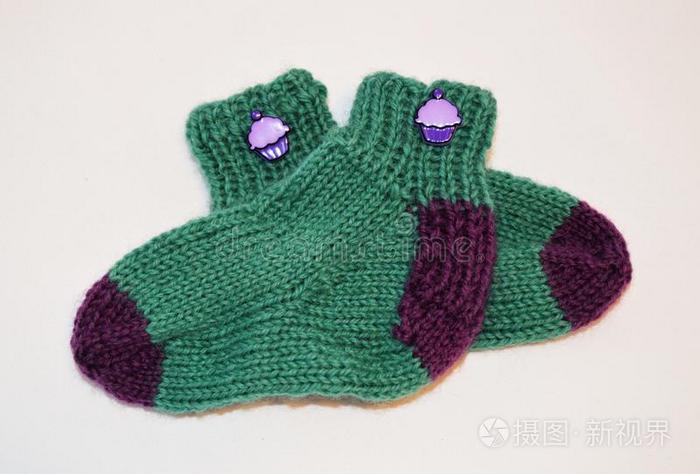 手工编织婴儿袜子